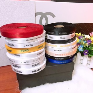 Ruy băng lụa in thương hiệu bản 1cm ...
