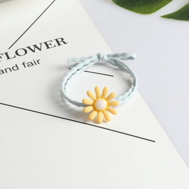 Thun Cột Tóc Nữ Hoa Cúc Hàn Quốc Co Dãn Nhiều Màu Sắc Mall