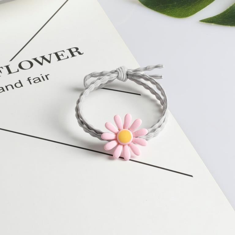 Thun Cột Tóc Nữ Hoa Cúc Hàn Quốc Co Dãn Nhiều Màu Sắc Mall