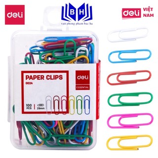 Ghim vòng màu 29mm deli e0024 - 100c/hộp