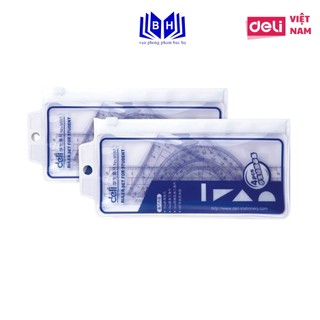 Bộ thước kẻ eke học sinh Deli 9597