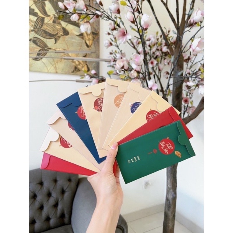 Bao lì xì mẫu mới - hoa cỏ mùa xuân - mix random set 20c/50c