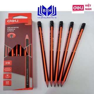 Bút chì gỗ 2b deli 37013 - thân tam giác
