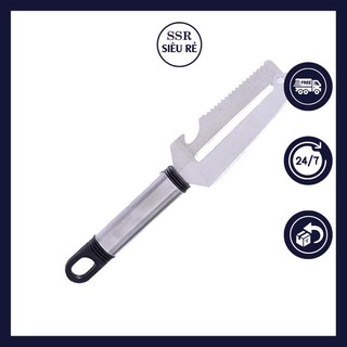 Dao bào inox 2 lưỡi khui nắp chai hộp đa năng- dao bào trái cây tiện dụng ssr