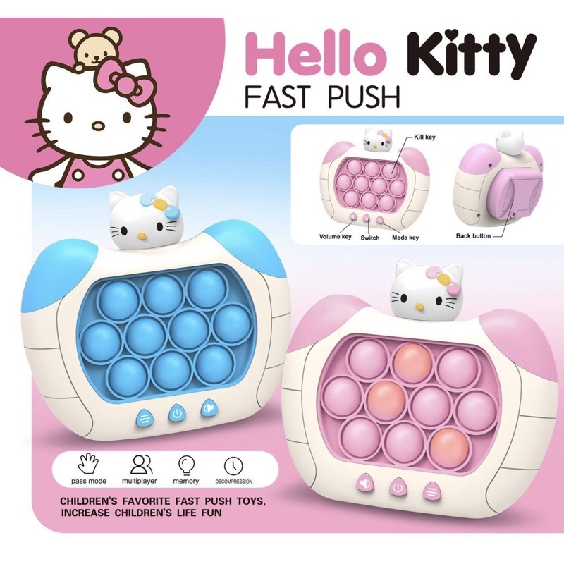 Đồ chơi máy chơi game Pop It điện tử pro giúp giảm căng thẳng, stress nhiều hình: Doremon, Kuromi, Hello Kitty