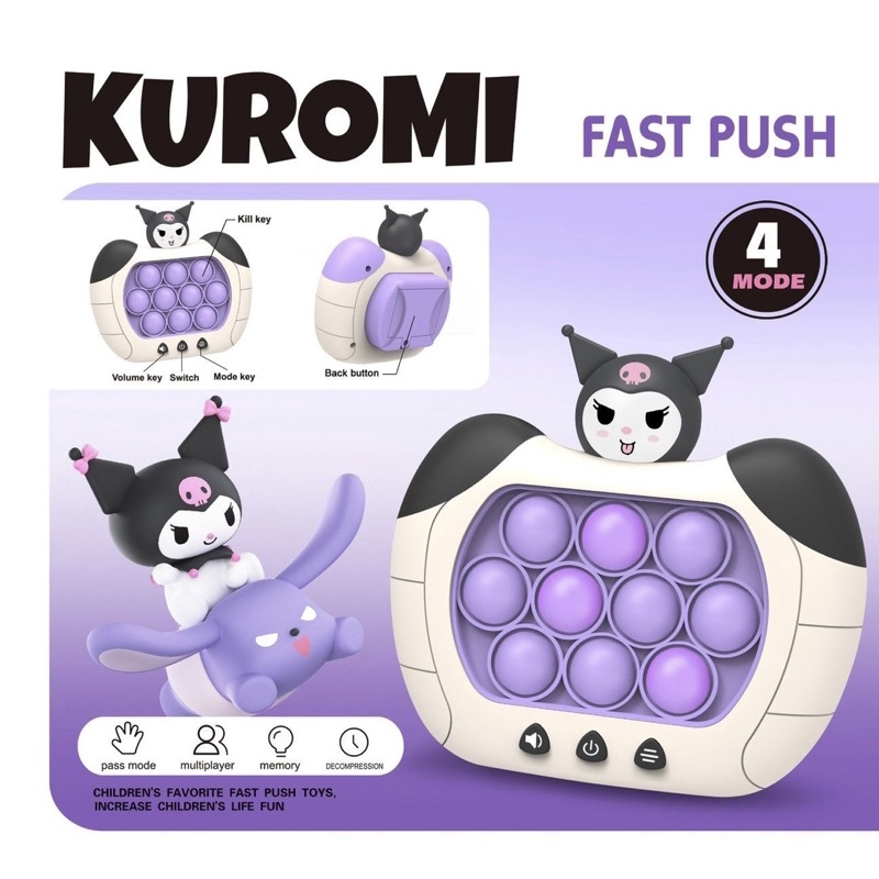 Đồ chơi máy chơi game Pop It điện tử pro giúp giảm căng thẳng, stress nhiều hình: Doremon, Kuromi, Hello Kitty