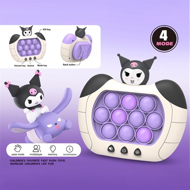 Đồ chơi máy chơi game Pop It điện tử pro giúp giảm căng thẳng, stress nhiều hình: Doremon, Kuromi, Hello Kitty