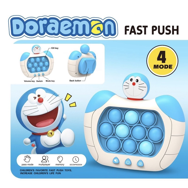 Đồ chơi máy chơi game Pop It điện tử pro giúp giảm căng thẳng, stress nhiều hình: Doremon, Kuromi, Hello Kitty