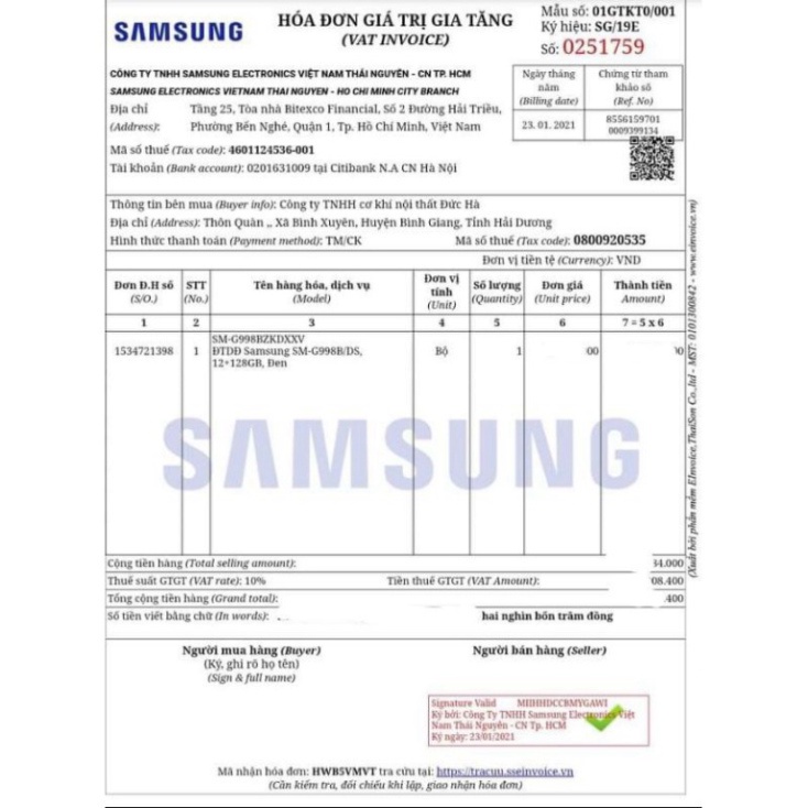 Điện thoại SS Galaxy S21 Ultra 5G bản 256gb Chính hãng