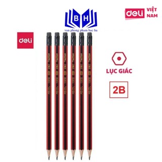 Combo 6 - 12 chiếc Bút chì DeLi 2B E10902 ( 10902 ) - thân lục giác