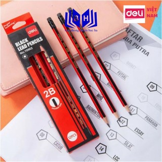 Combo 6 - 12 chiếc Bút chì DeLi 2B E10902 ( 10902 ) - thân lục giác