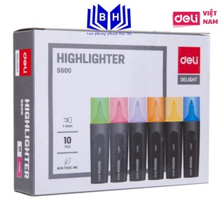 Bút nhớ dòng deli - es600 - hồng/ xanh lá/ vàng/ cam - s600