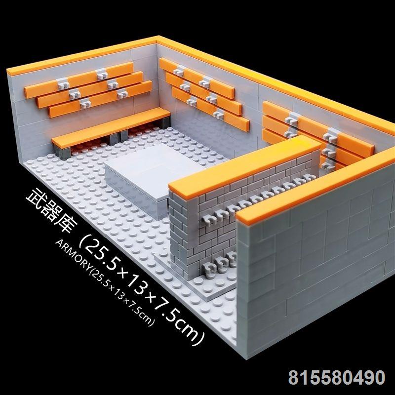 Tương thích với LEGO quân sự khối xây dựng vũ khí hạng nặng kho súng phòng cảnh sát vũ trang SWAT thiết bị ba lô cậu bé