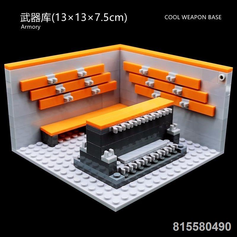 Tương thích với LEGO quân sự khối xây dựng vũ khí hạng nặng kho súng phòng cảnh sát vũ trang SWAT thiết bị ba lô cậu bé