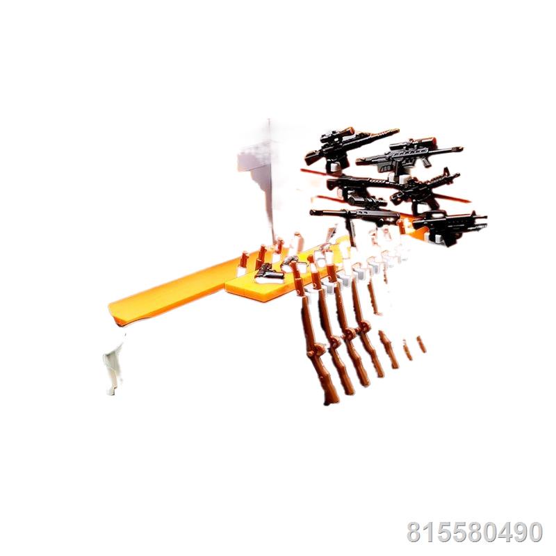 Tương thích với LEGO quân sự khối xây dựng vũ khí hạng nặng kho súng phòng cảnh sát vũ trang SWAT thiết bị ba lô cậu bé