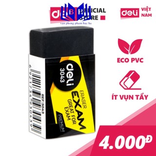 Combo 10 viên Gôm tẩy đen 2B Deli, 40×22×12mm - E3043 ( 3043 )