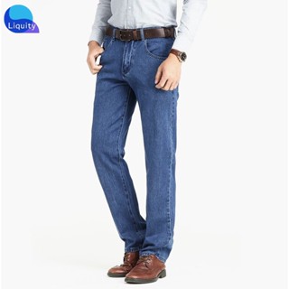  Quần Jean Nam Ống Suông LIQUITY Trung Niên 03 Màu Cơ Bản Quần Bò Nam Vải Jeans cotton Mềm Mịn Form Chuẩn Đến 80Kg 