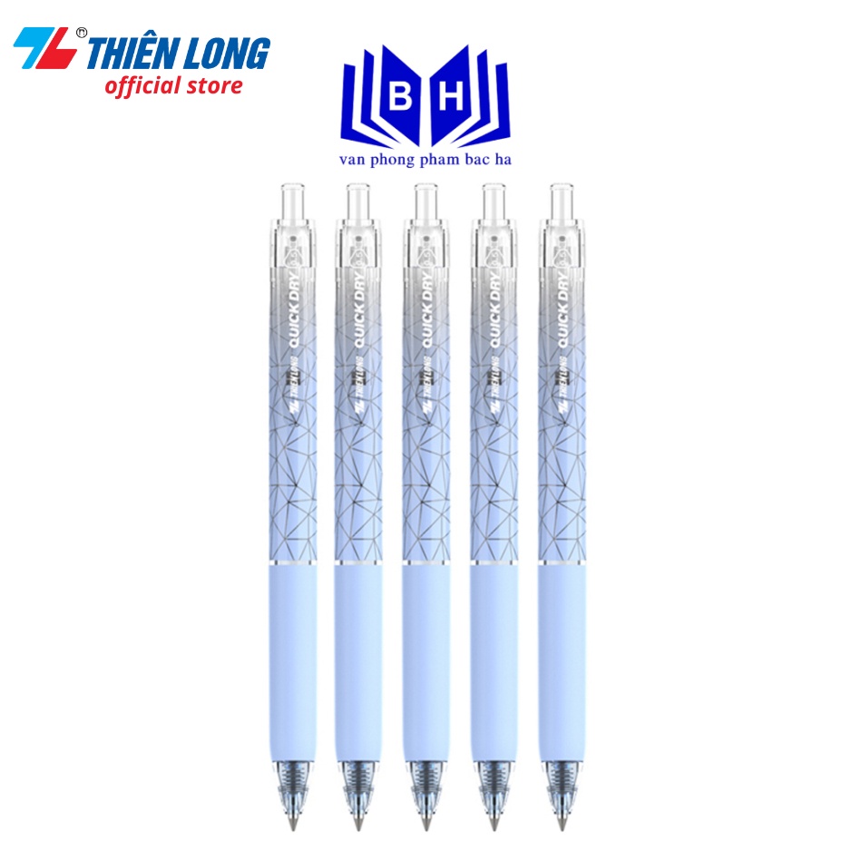 Bút gel Quick Dry Thiên Long GEL-033 ngòi 0.5mm - Mực khô siêu tốc - Mực xanh