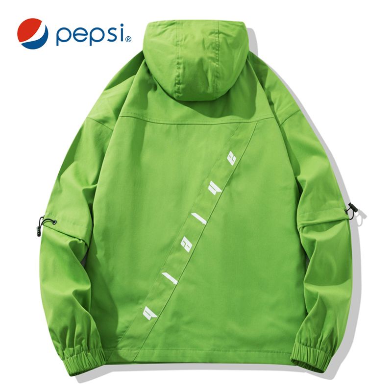 Pepsi Áo Khoác Có Mũ Trùm Phối Nhiều Túi Thời Trang Mùa Xuân Thu Dành Cho Nam