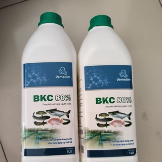1 bình bkc 80% vmd chai 1 lít sát trùng ao hồ, diệt khuẩn, diệt nấm ao, hồ cá