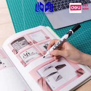Bút viết bảng/ bút dạ bảng xóa được - deli eu00120/ eu00130/ eu00140 - mực đen/ xanh/ đỏ