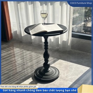 ◆Bắc Âu phòng khách hộ gia đình bàn cà phê nhỏ, bàn đầu giường bằng sắt đơn giản, ban công bàn tròn nhỏ