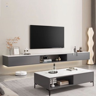 Kệ Tivi treo tường tiết kiệm diện tích vân đá sang trọng, Kệ Tivi treo tường có ngăn kéo - GP303