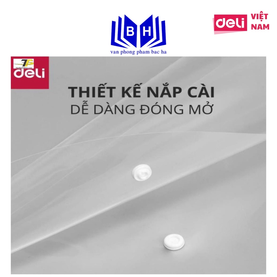 combo 12 chiếc TÚI CLEAR BAG/ Túi my clear/ Túi đựng tài liệu/ Túi cúc khổ F F11312-VN - Trắng trong