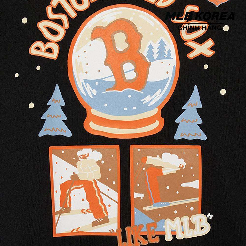 MLB - Áo thun unisex cổ tròn tay ngắn in hình thời trang 3ATSL1134-43BKS