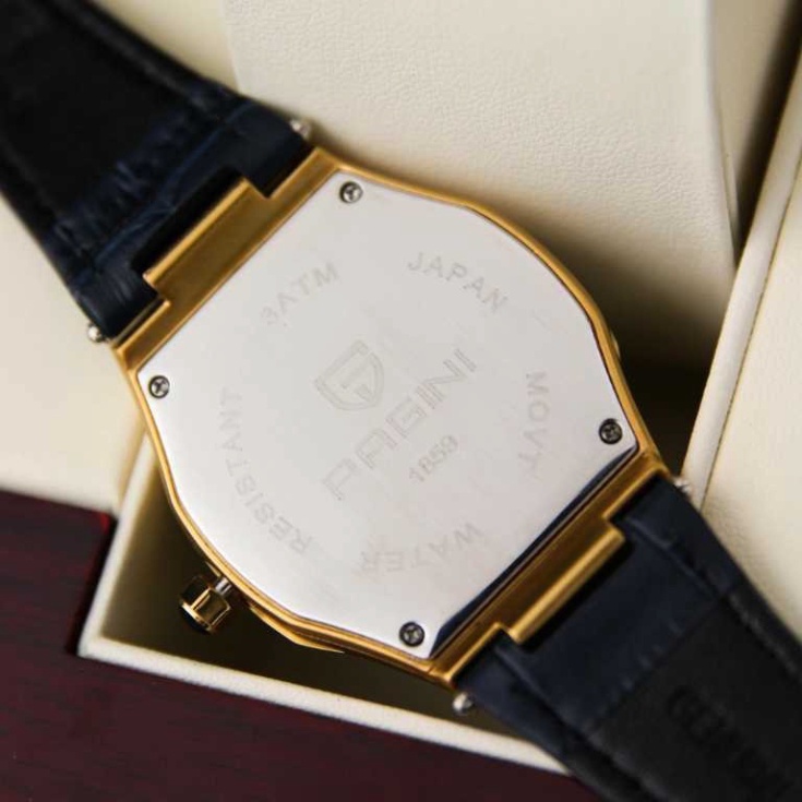 Đồng Hồ Nam Dây Da PAGINI 02 Kim Trôi, Chống Nước Chống Xước, Mặt Đồng Phay Xước, Bảo Hành Chính Hãng 1 Năm