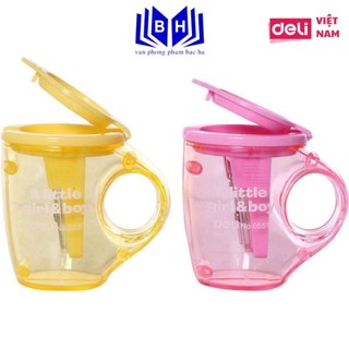 Gọt bút chì mini 2 đầu hình cốc deli e0551 - 0551 - chuốt chì deli