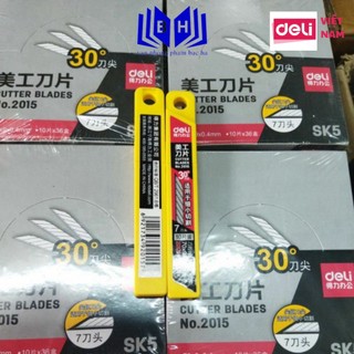 Lưỡi dao trổ Deli 30 độ E2015 - 2015 ( 10 lưỡi/ hộp )