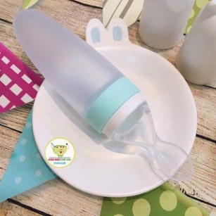 Bình thìa ăn dặm silicon cho bé Haakaa Dung tích 90ml  Hỗ trợ bé uống sữa, uống nước, ăn cháo