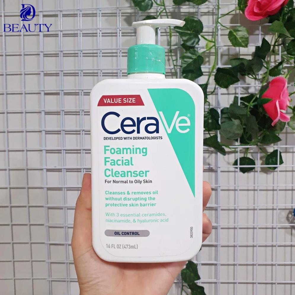 Sữa Rửa Mặt CeraVe Foaming Cleanser 236 - 473ml Chính Hãng Cho Da Dầu, Da Khô, Mụn Nhạy Cảm | BigBuy360 - bigbuy360.vn