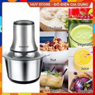 Máy xay thịt thực phẩm inox sokany đa năng , máy xay thực phẩm sokany đa năng xay mọi thứ qm store