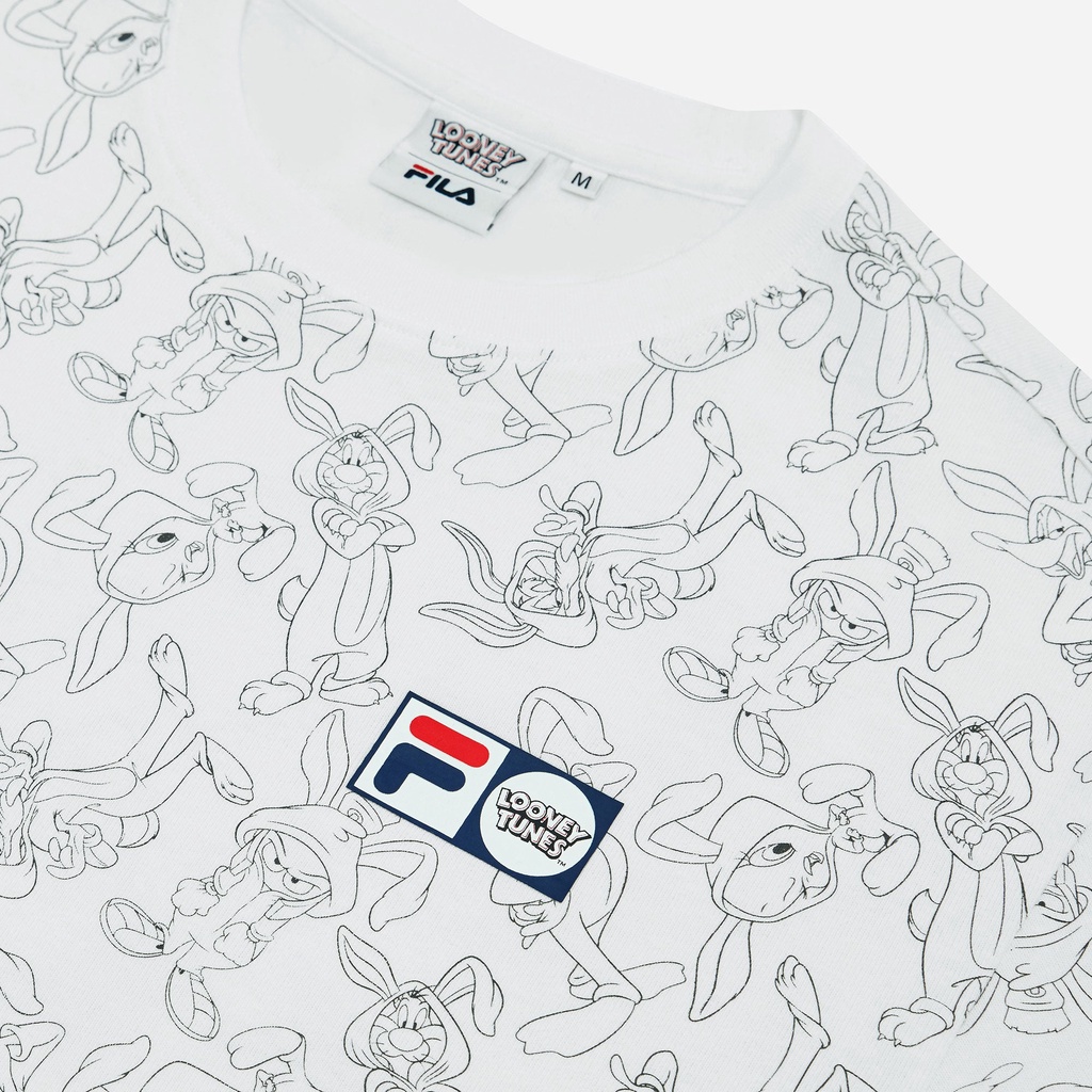 Áo thun tay ngắn thời trang unisex Looney Tunes x Fila - FW2RSF1142X-WHI