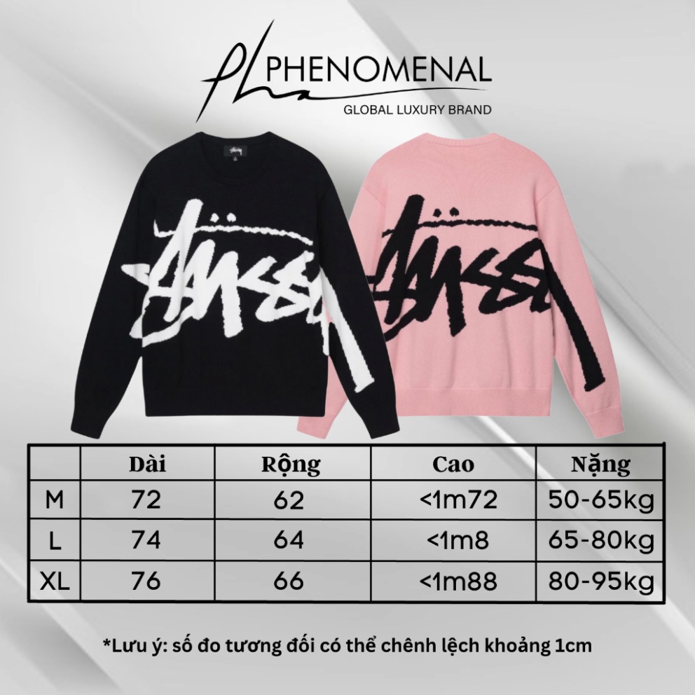 ÁO SWEATER STUSSY STOCK BIG LOGO , ÁO SWEATER STUSSY NAM NỮ UNISEX