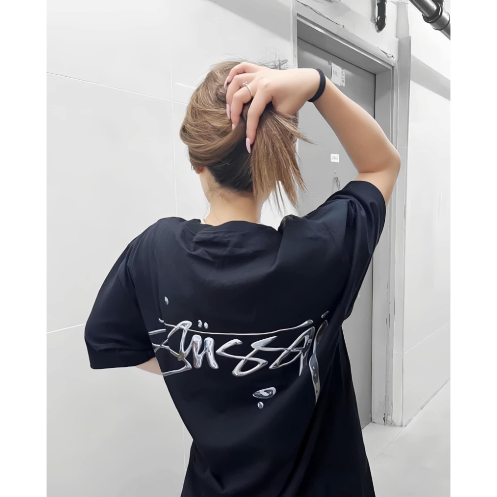 Áo Stussy Mercury Thủy Ngân - Chất 100%cotton mịn dày 250GSM nặng trên 300gram