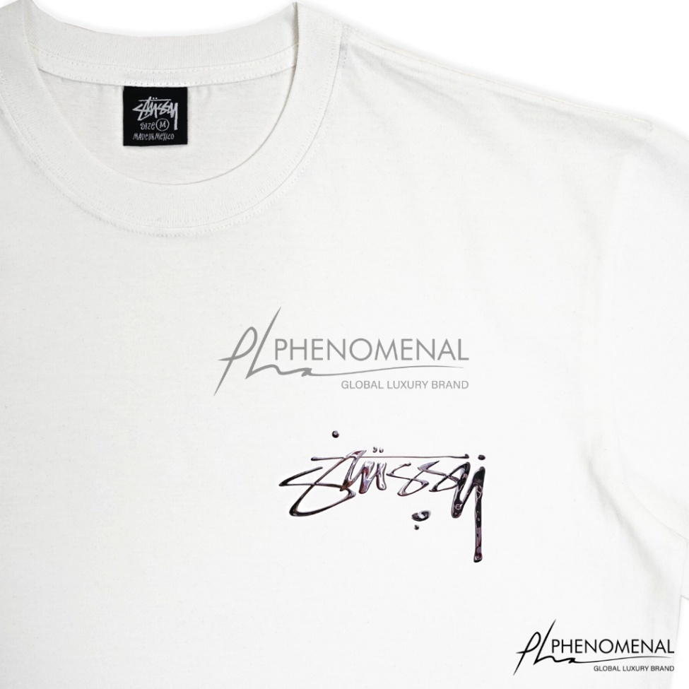 Áo Stussy Mercury Thủy Ngân - Chất 100%cotton mịn dày 250GSM nặng trên 300gram