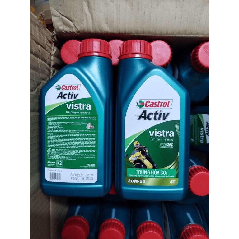 Rẻ vô địch Dầu nhớt Castrol Vistra Activ xe số CHÍNH HÃNG 800ml