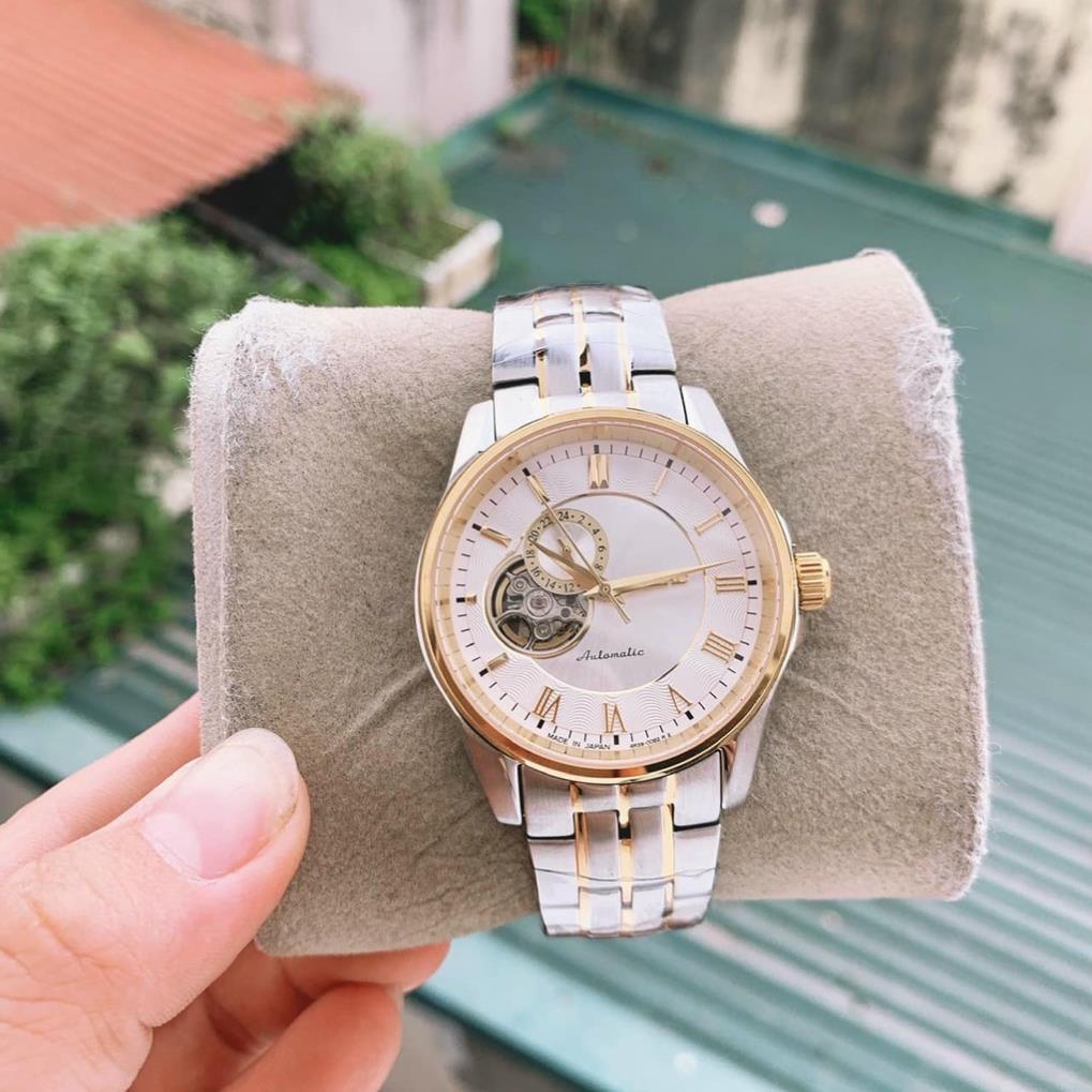 Đồng hồ Nam seiko hở mặt 3kim 24h chạy cơ automatic nhiều màu máy Nhật size 40mm dây kim loại