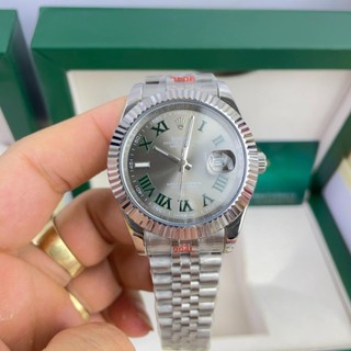 Đồng hồ Nam Rolex máy nhật mặt xám số la mã dòng cơ Automatic size 41mm xám vỏ trắng