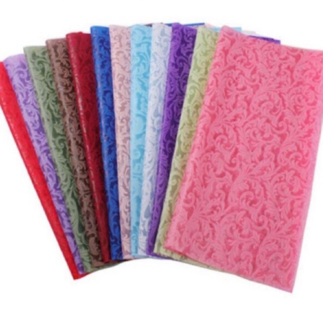 Giấy MẾCH HOA GẤM LỤA gói hoa làm oản siêu đẹp MaiRin Store