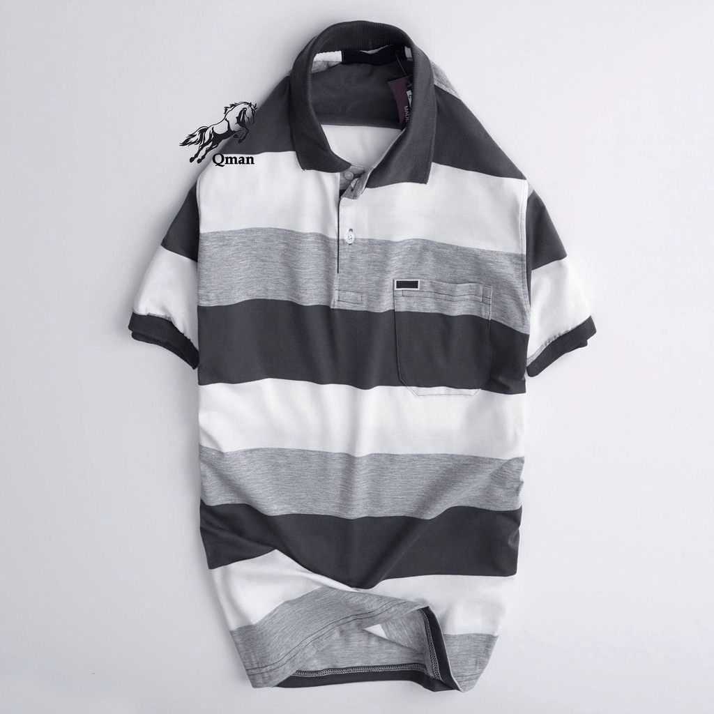 RẺ VÔ ĐỊCH  Áo thun nam trung niên ba sọc ngang vải mềm mịn, hút mồ hôi, không ra màu A0012 trungniennam