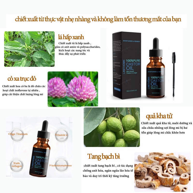 Tinh Chất Mọc Mi 10ML Kích Thích Mọc Lông Mi Làm Dày Lông Mi Nhanh Tự Nhiên Nuôi Dưỡng Mi Dài Và Cong kemd