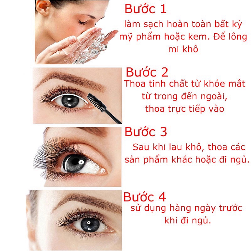 Tinh Chất Mọc Mi 10ML Kích Thích Mọc Lông Mi Làm Dày Lông Mi Nhanh Tự Nhiên Nuôi Dưỡng Mi Dài Và Cong kemd