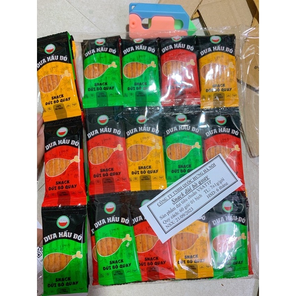 snack đùi bò quay bịch 60 gói