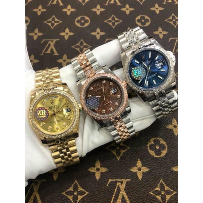 Đồng hồ Nam Rolex máy nhật day date dòng cơ Automatic size 41mm vàng