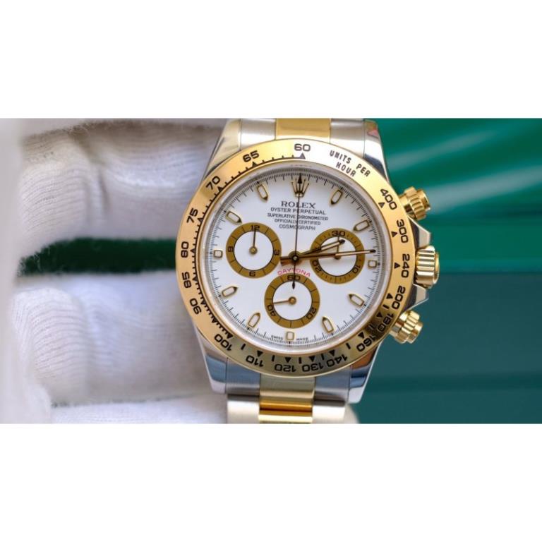 Đồng Hồ Nam Daytona Cosmograph 116503 Yellow Gold - Size 40mm mặt trắng vỏ vàng