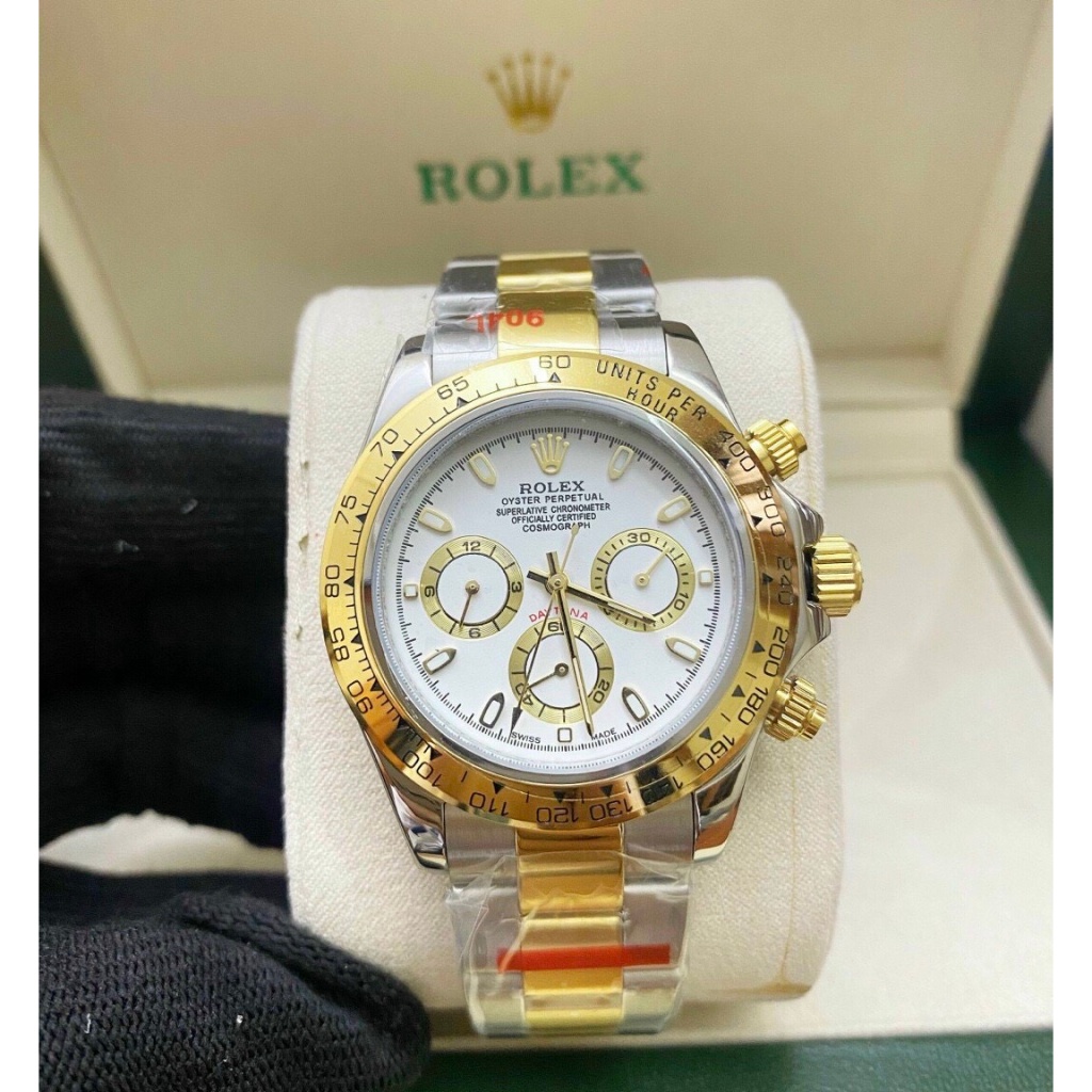Đồng Hồ Nam Daytona Cosmograph 116503 Yellow Gold - Size 40mm mặt trắng vỏ vàng